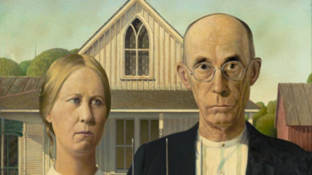 “American Gothic” (1930) by Grant Wood (Art Institute of Chicago)