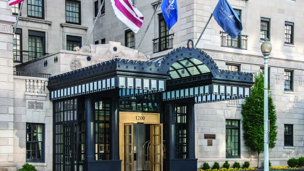 Robinson Iron created this magnificent entrance for The Jefferson hotel in Washington, D.C. / Photo by Robinson Iron