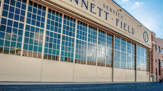 Bennett Field, metal windows