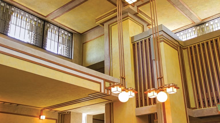 Frank Lloyd Wright S Unity Temple, Frank Lloyd Wright Style Lighting Fixtures