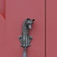   This hand-forged, iron Fox Door Pull (also available in thumb latch), from Heritage Metalworks, shows off exquisite detail.