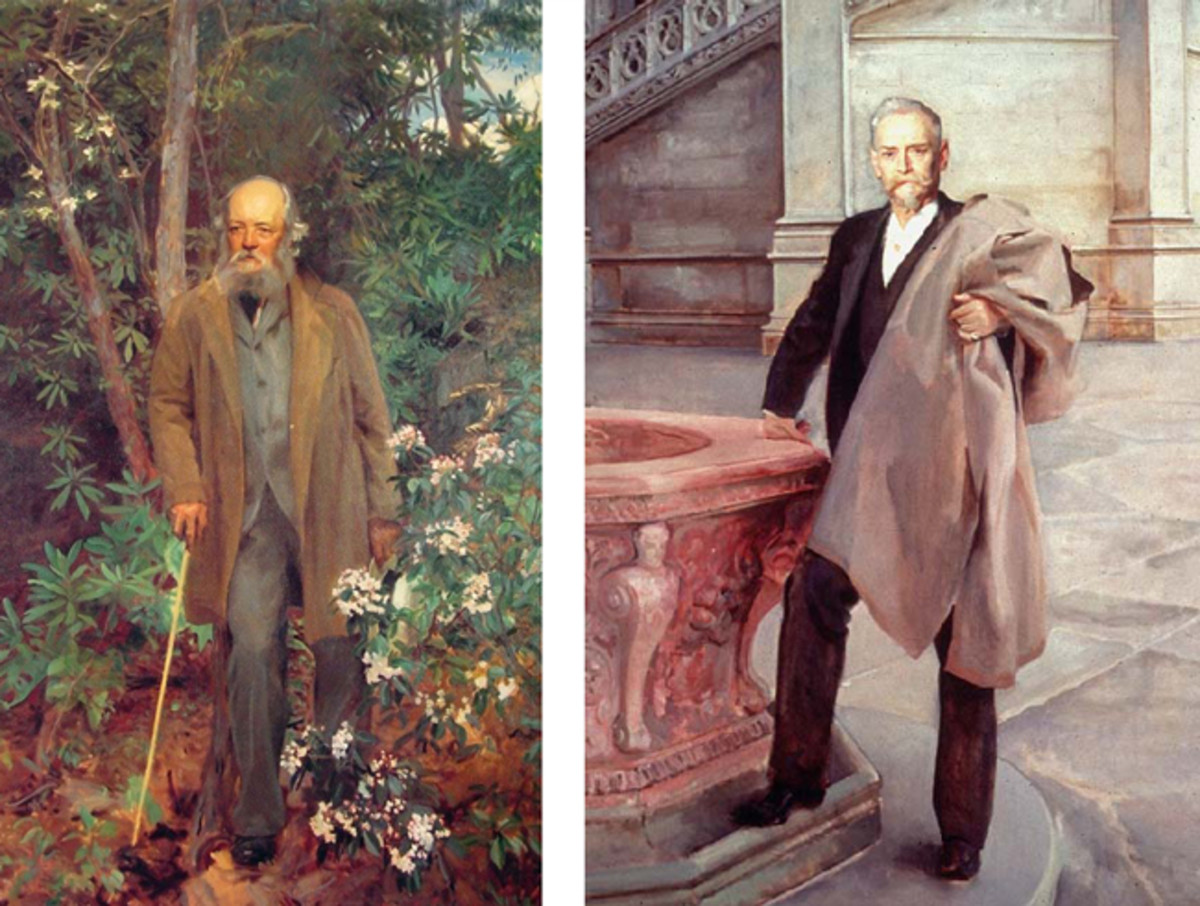 John Singer Sargent's portraits of Frederick Law Olmsted (left) and Richard Morris Hunt (right) in the Biltmore House