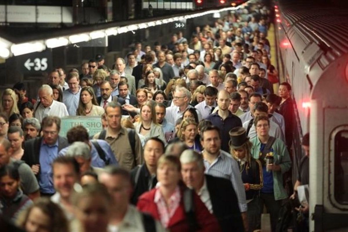 crowded Penn Station