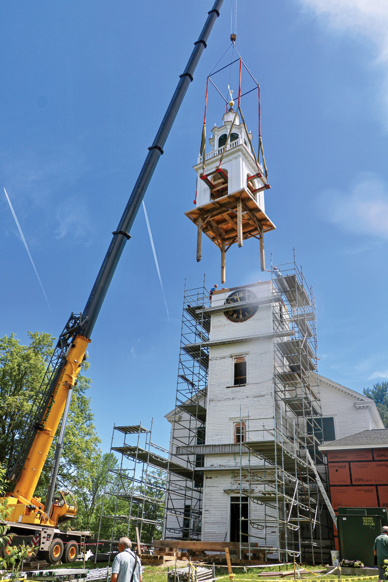 crane for church steeple