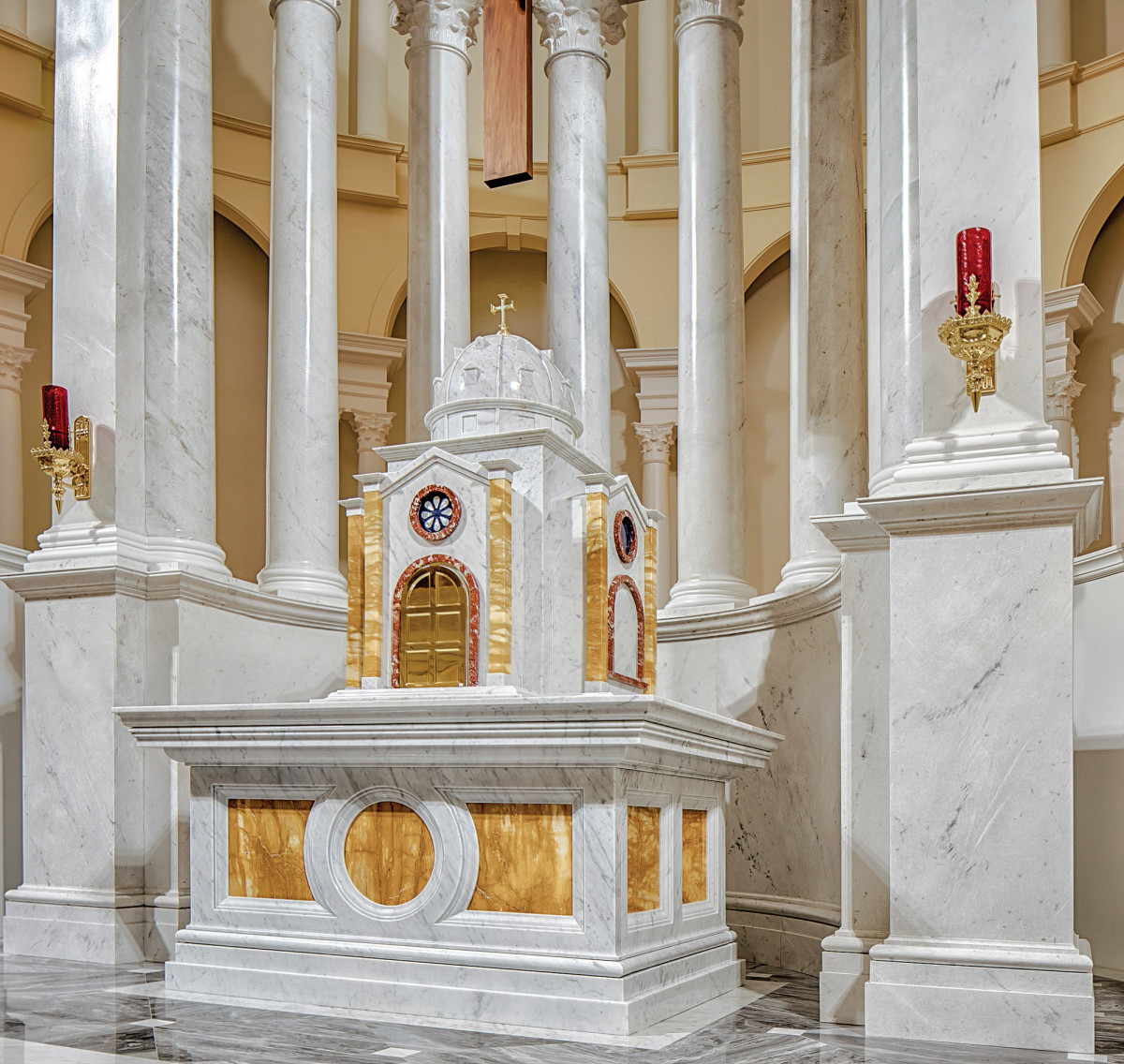 Marble work at Holy Name of Jesus Cathedral
