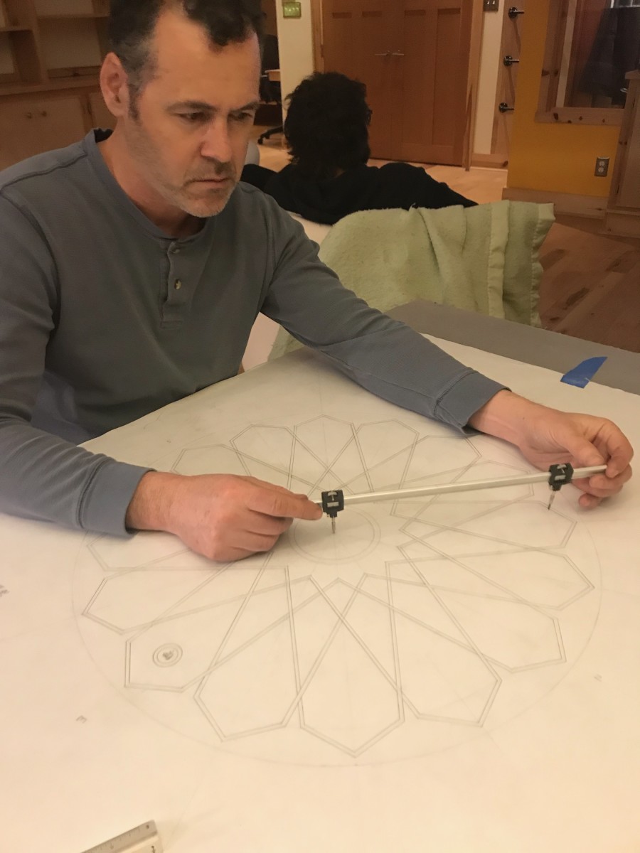 drafting a geometric pattern