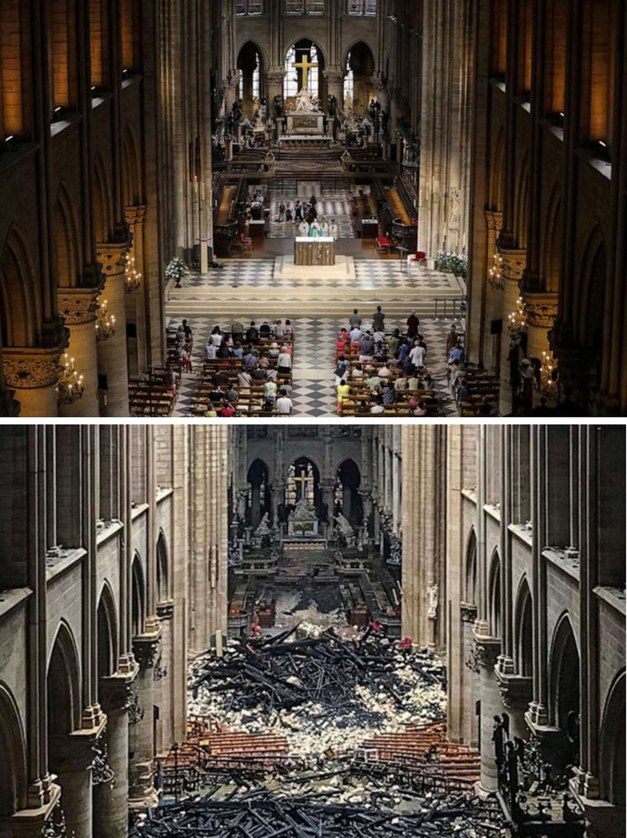 Notre Dame Before and After
