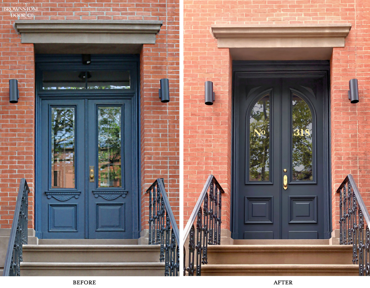 Brooklyn Townhouse Doors before and after