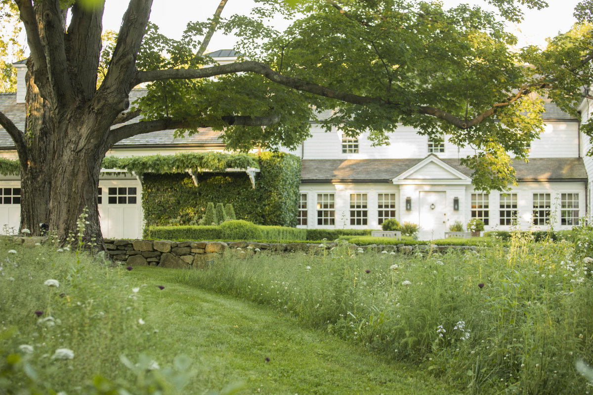A new flowering meadow in close proximity to the front of this original 1846 home.