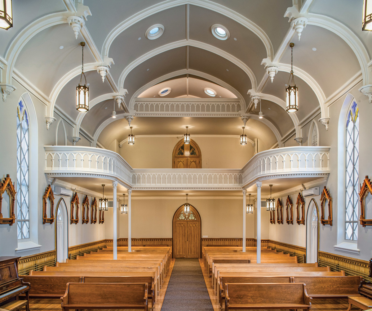 Providence Academy Chapel, interior details of church