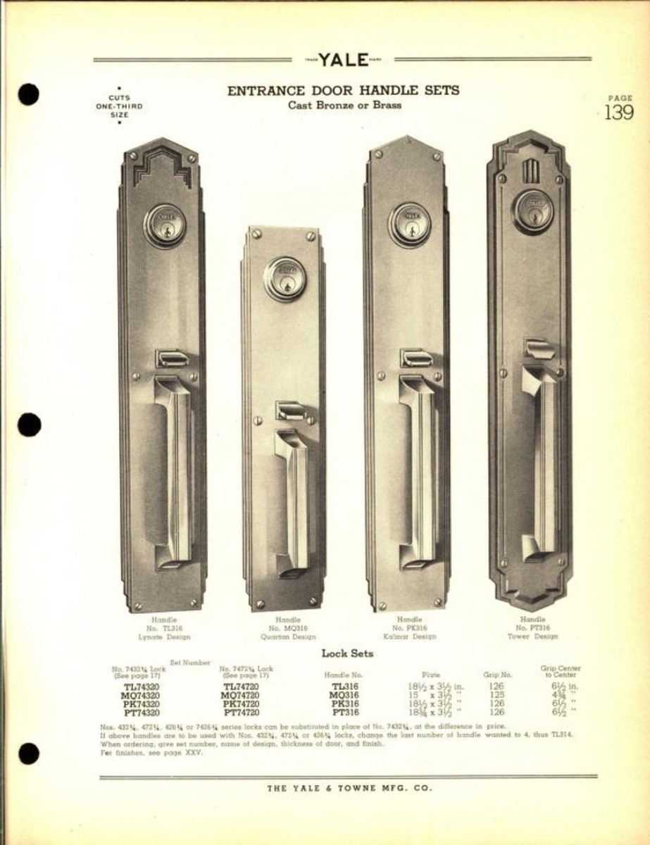 Catalogue of Architectural Ironmongery - Escutcheons for Doors