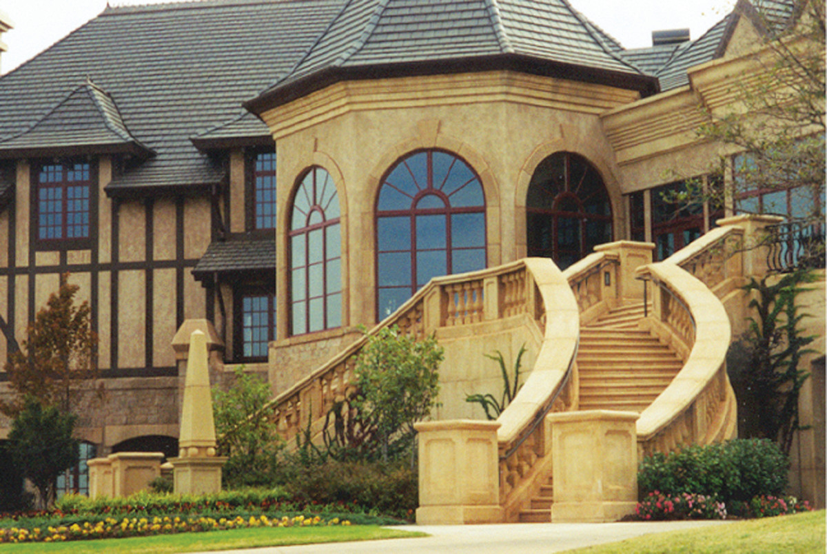 Stone Legends’ grand-entry stairway at the Gaillardia Country Club in Oklahoma.