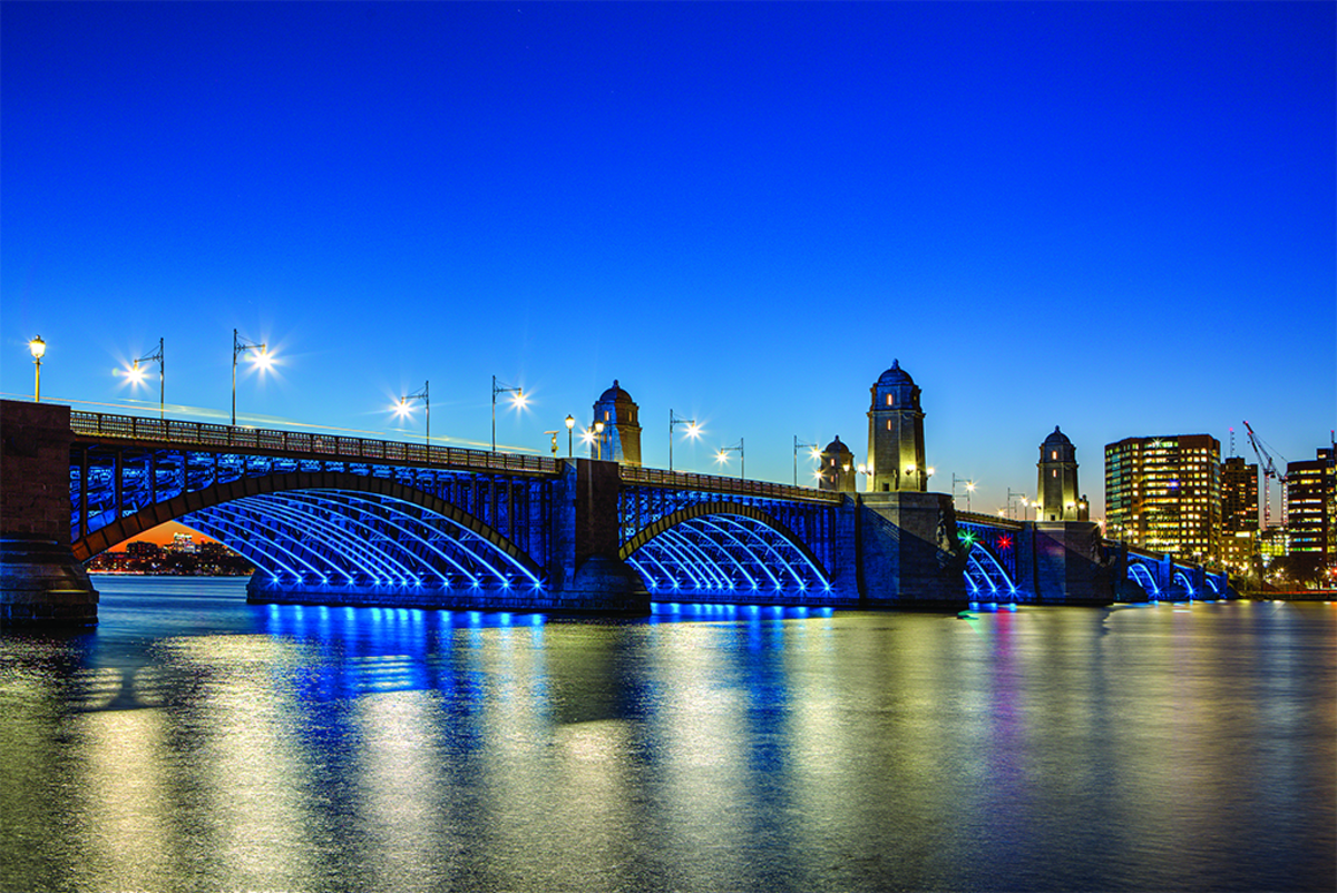 Boston’s Longfellow Bridge, restored by Miguel Rosales, is the city’s most significant span.