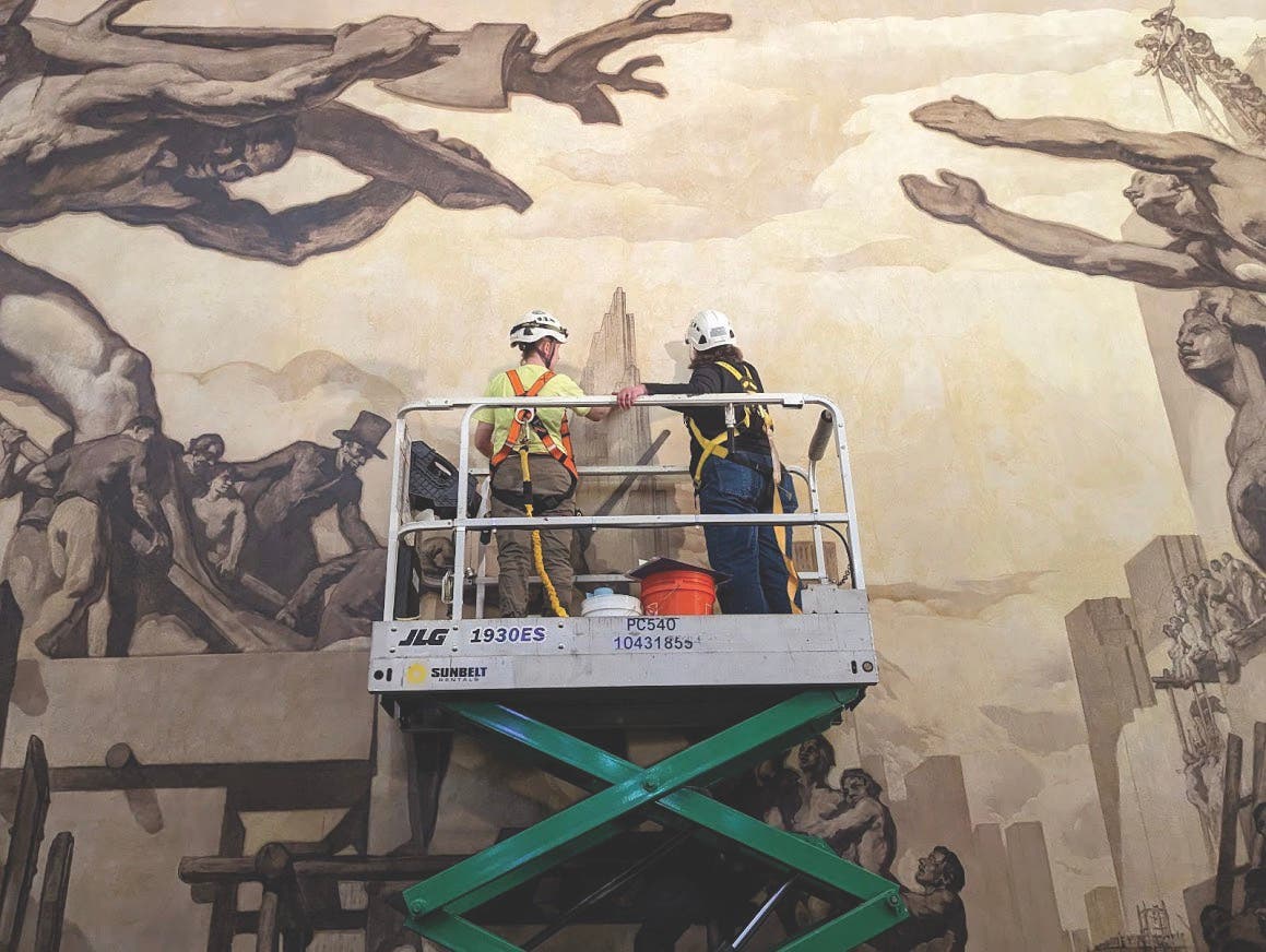 30 Rock American Progress mural conservation. 