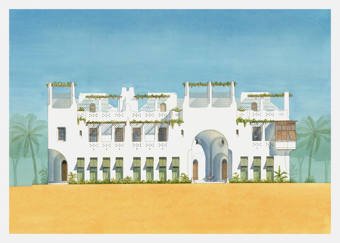 rowhouse building alys beach Michael G. Imber Architects, Elizabeth Reay raphael awards