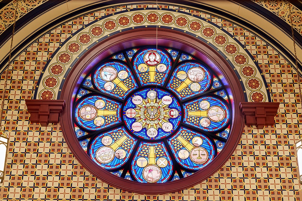 mary mother of eucarist chapel mcnicholas architects acanthis awards stained glass