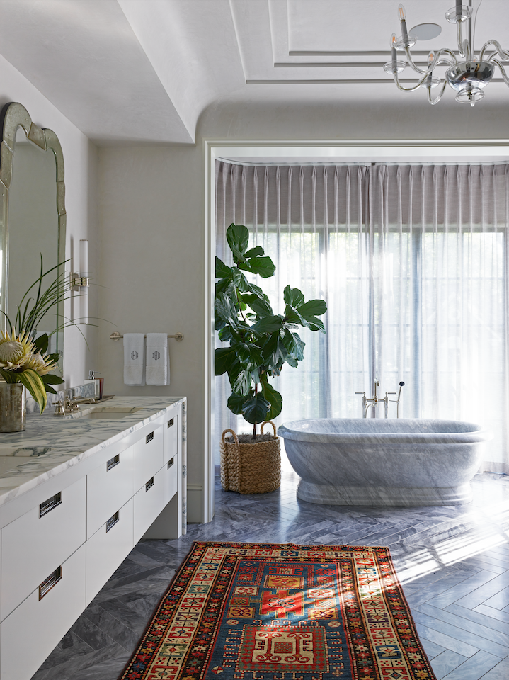 charlotte north carolina country estate marble bathroom
