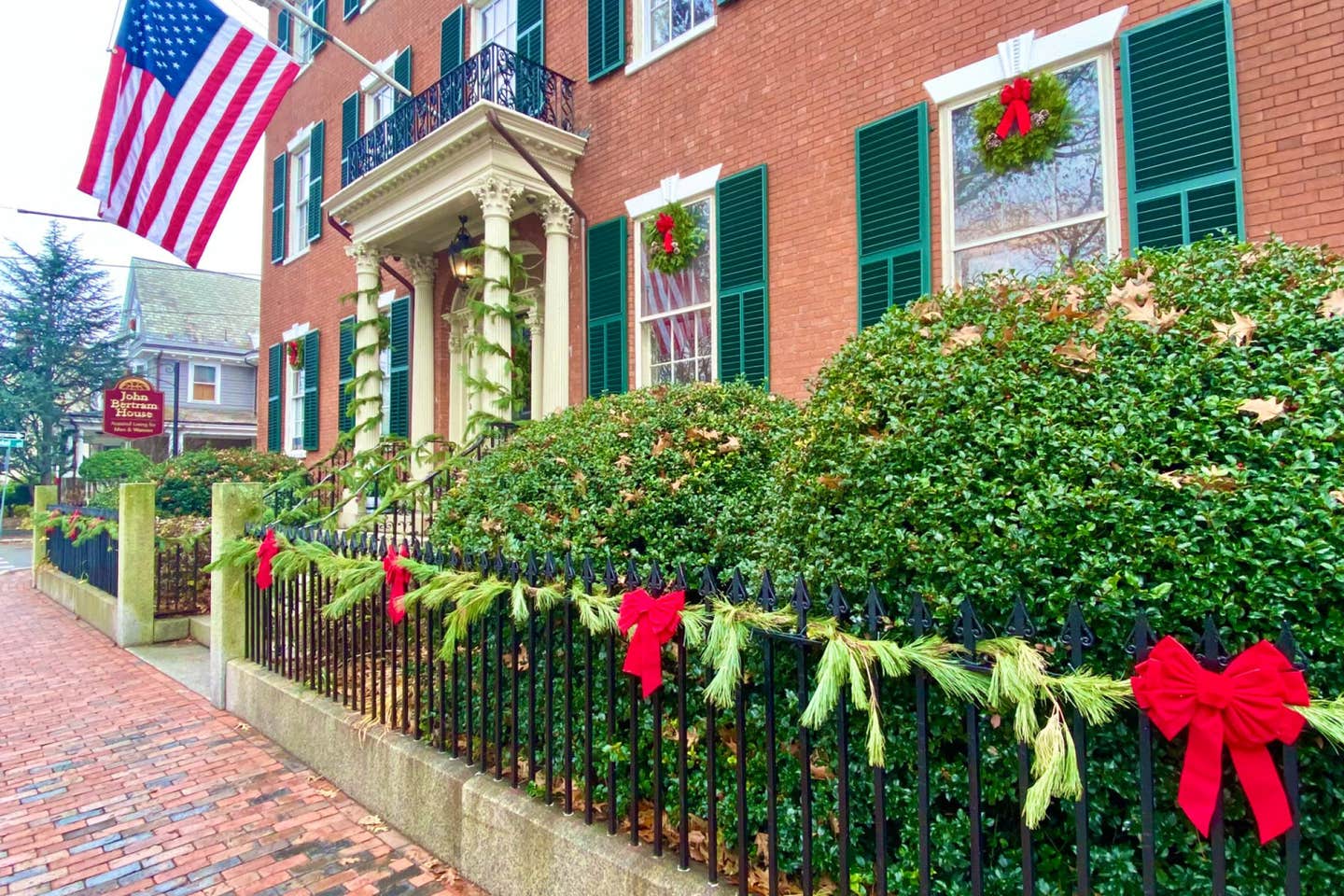 historic building salem holiday decorations brick federal architecture