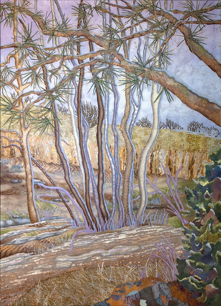 the four seasons miriam ellner Eglomise Glass Paintings