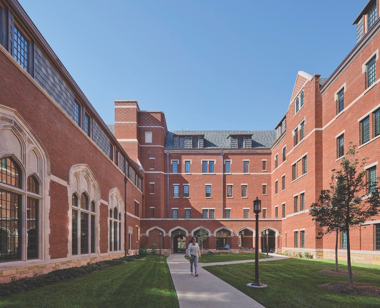 private courtyard to E. Bronson Ingram College.