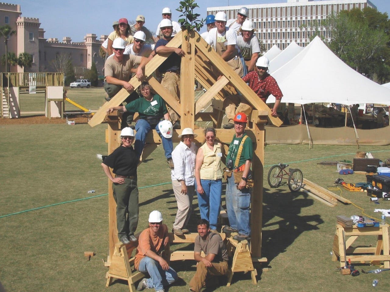 At Grand Tetons National
Park in 2018 with the Guiding
Principles for Field-Based Historic
Preservation Class.
